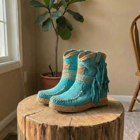 Savannah | Women’s Boho Western Fringe Ankle Boots
