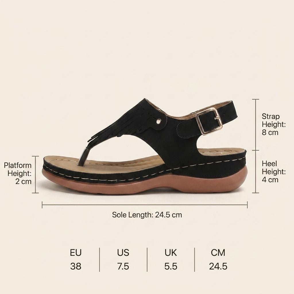 Naomi | Women’s Roman Thong Wedge Sandals
