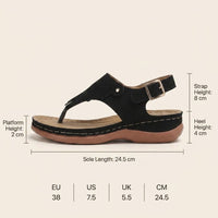 Naomi | Women’s Roman Thong Wedge Sandals