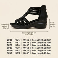 Mila | Women’s Crystal Roman Wedge Sandals