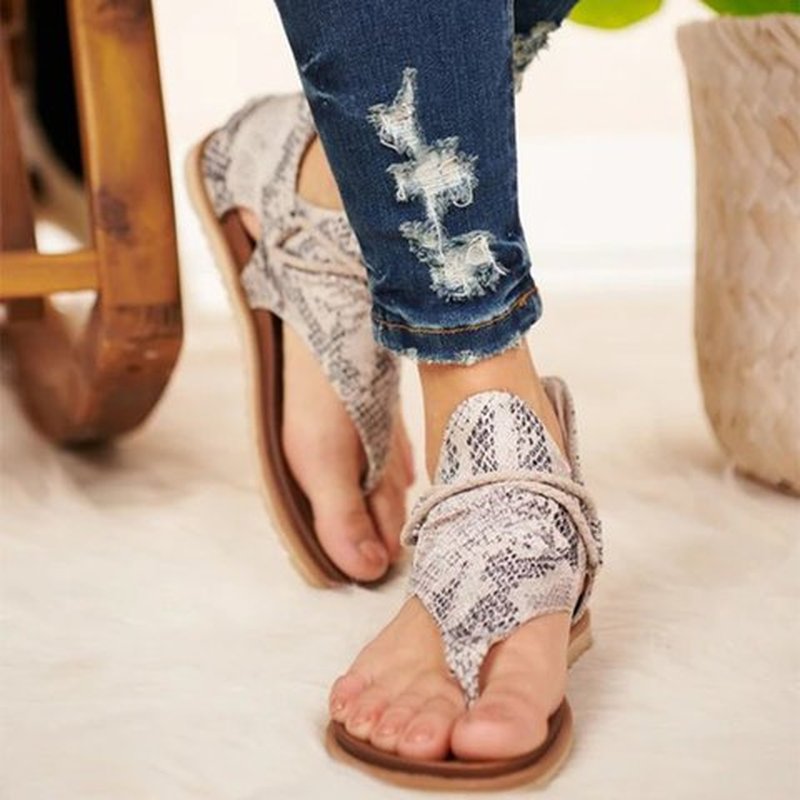 Paula® | Boho Animal Print Sandals