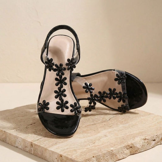 Sofia | Women’s Floral Square Heel Sandals