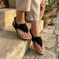 Naomi | Women’s Roman Thong Wedge Sandals
