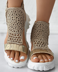 Xaviera® | Elastic Knit Sandals