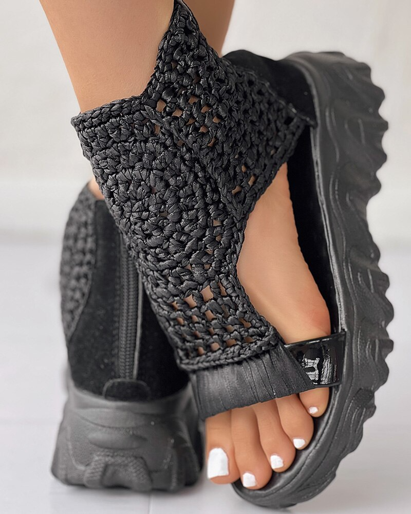 Xaviera® | Elastic Knit Sandals