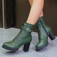 Jenny | Women’s Trendy Zip Ankle Boots With Lace