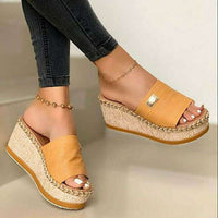 Nora® | Braune Sandal Wedges