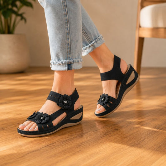 Calista | Women’s Synthetic Leather Wedge Sandals