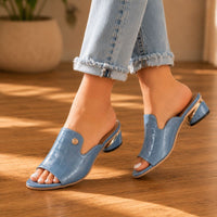 Anya | Women’s Patent Leather Chunky Heel Sandals