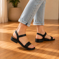 Eira | Women’s French Retro Leather Flat Sandals
