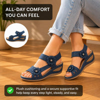 Calista | Women’s Synthetic Leather Wedge Sandals