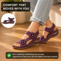 Calista | Women’s Synthetic Leather Wedge Sandals