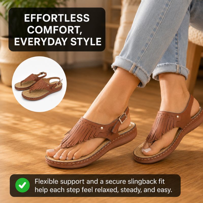Naomi | Women’s Roman Thong Wedge Sandals
