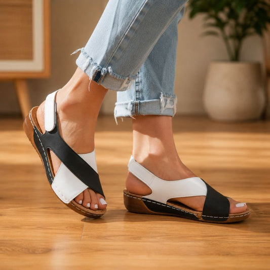 Carmen | Women’s Colorblock Wedge Sandals