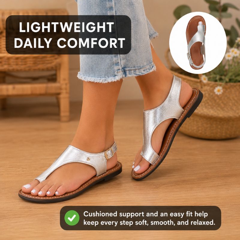 Orthopedic Toe-Cover Flat Beach Sandals
