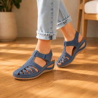 Fabiola® | Vintage Style Leather Orthopedic Sandals