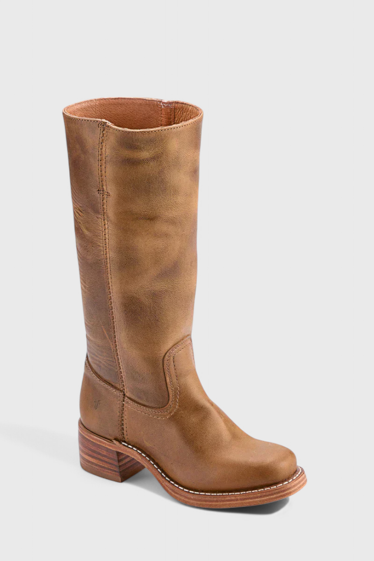 Ella | Women’s Leather Knee-High Boots with Heels