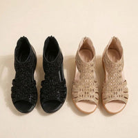 Mila | Women’s Crystal Roman Wedge Sandals