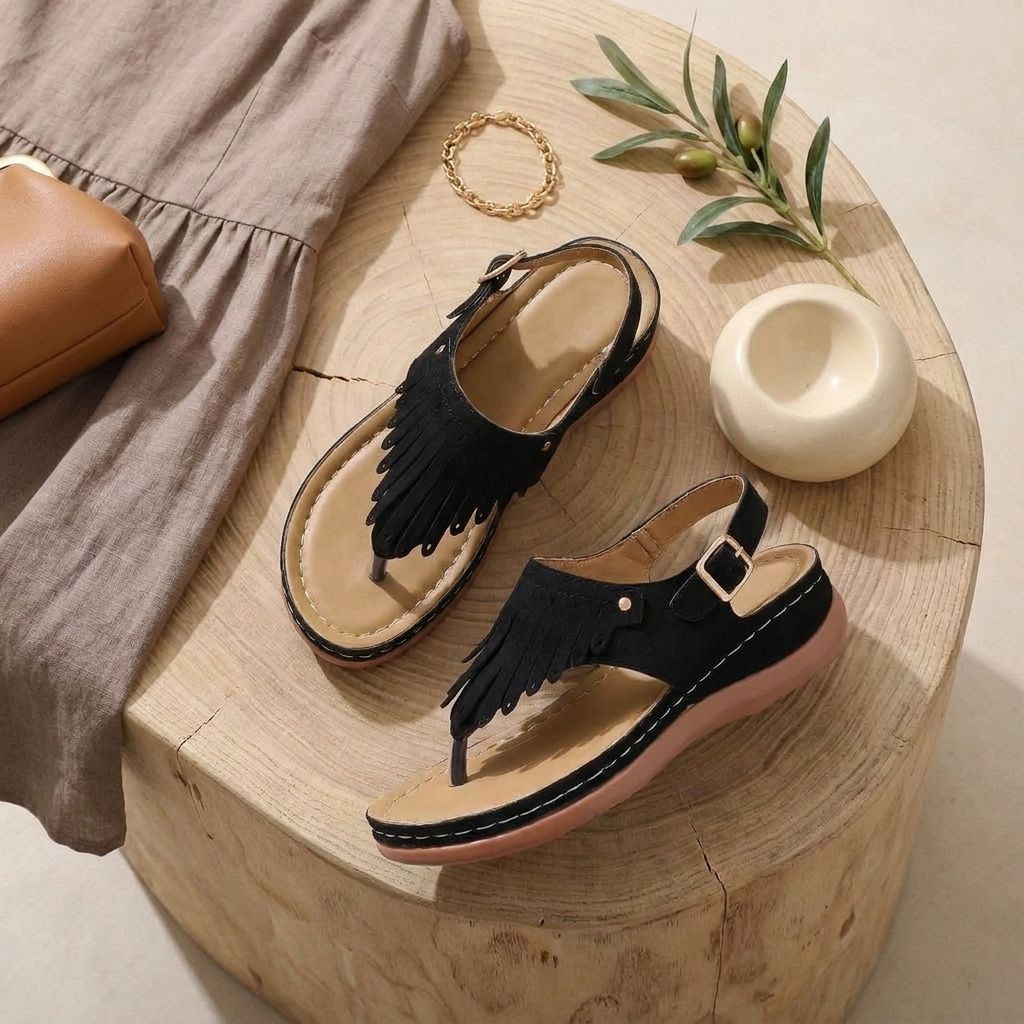 Naomi | Women’s Roman Thong Wedge Sandals