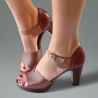 Jacinta® | Elegant women's sandals with block heel and buckle closure