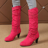 Chloe | High Heel Western Zipper Boots for Women