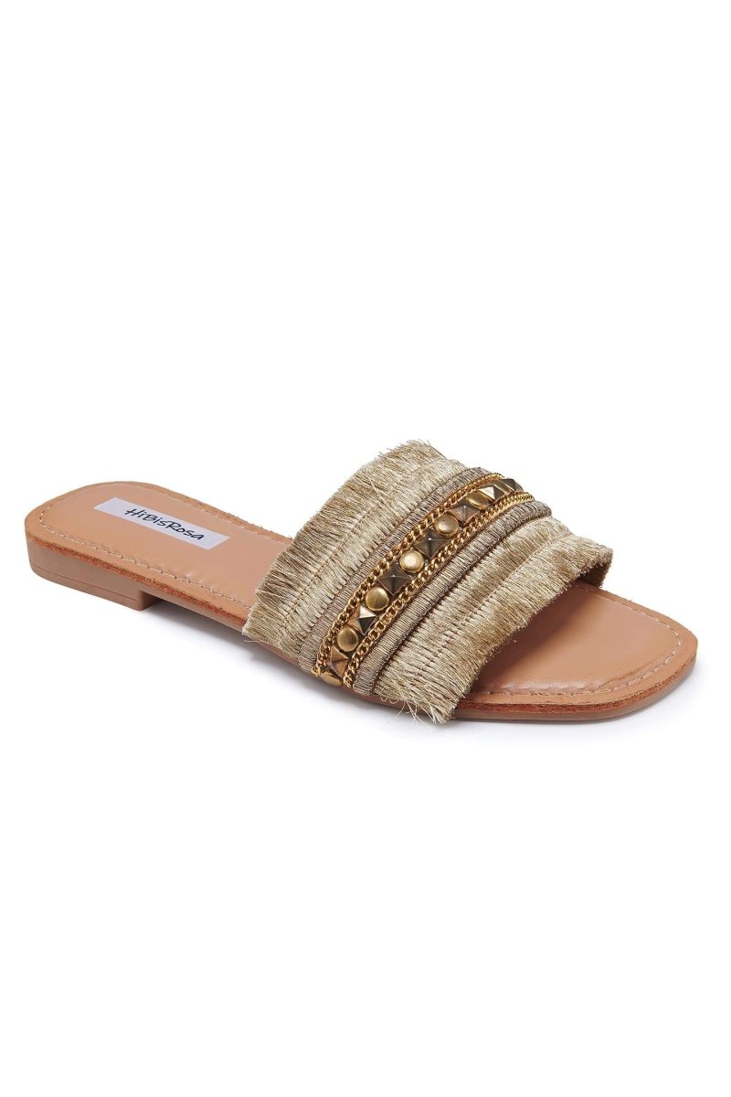 Lina® | Flat Sandals With Metal Decoration
