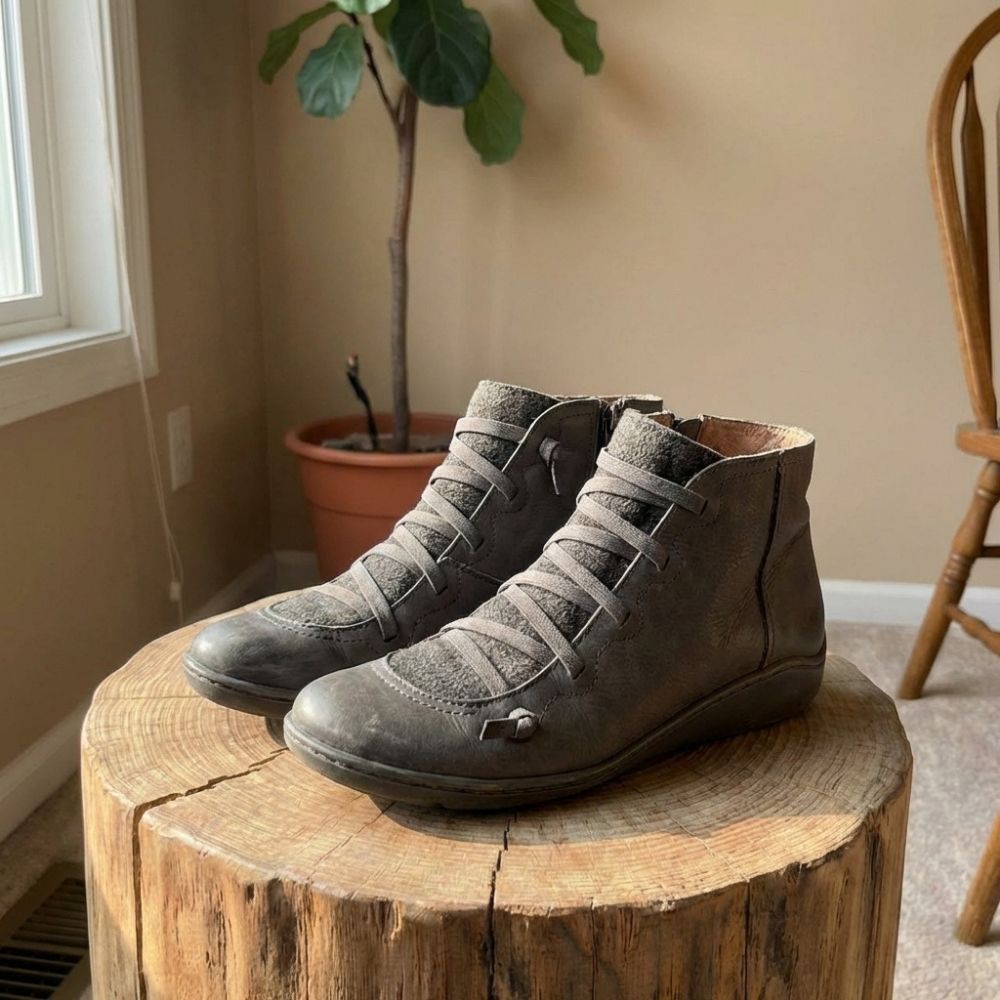 Fiona | Women’s Lace-Up Zip Ankle Boots