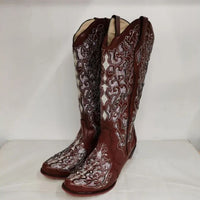 Stella | Glamorous Women’s Rhinestone Floral High Boots