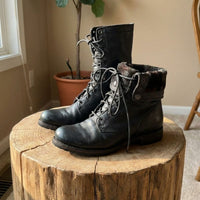 Anna | Women's Leather Lace-up Boots With Mid Shaft