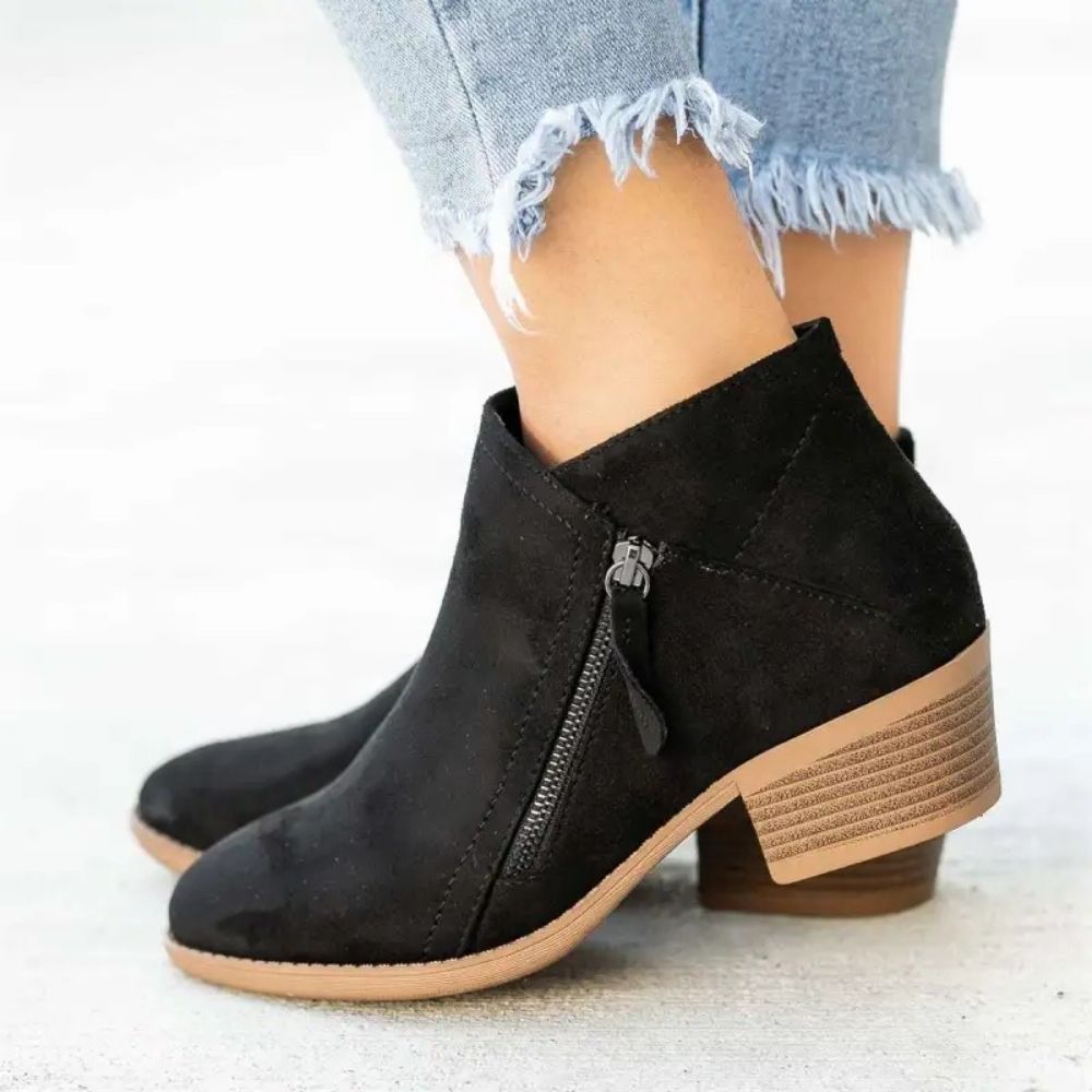 Eira | Women’s Casual Suede Side Zip Boots
