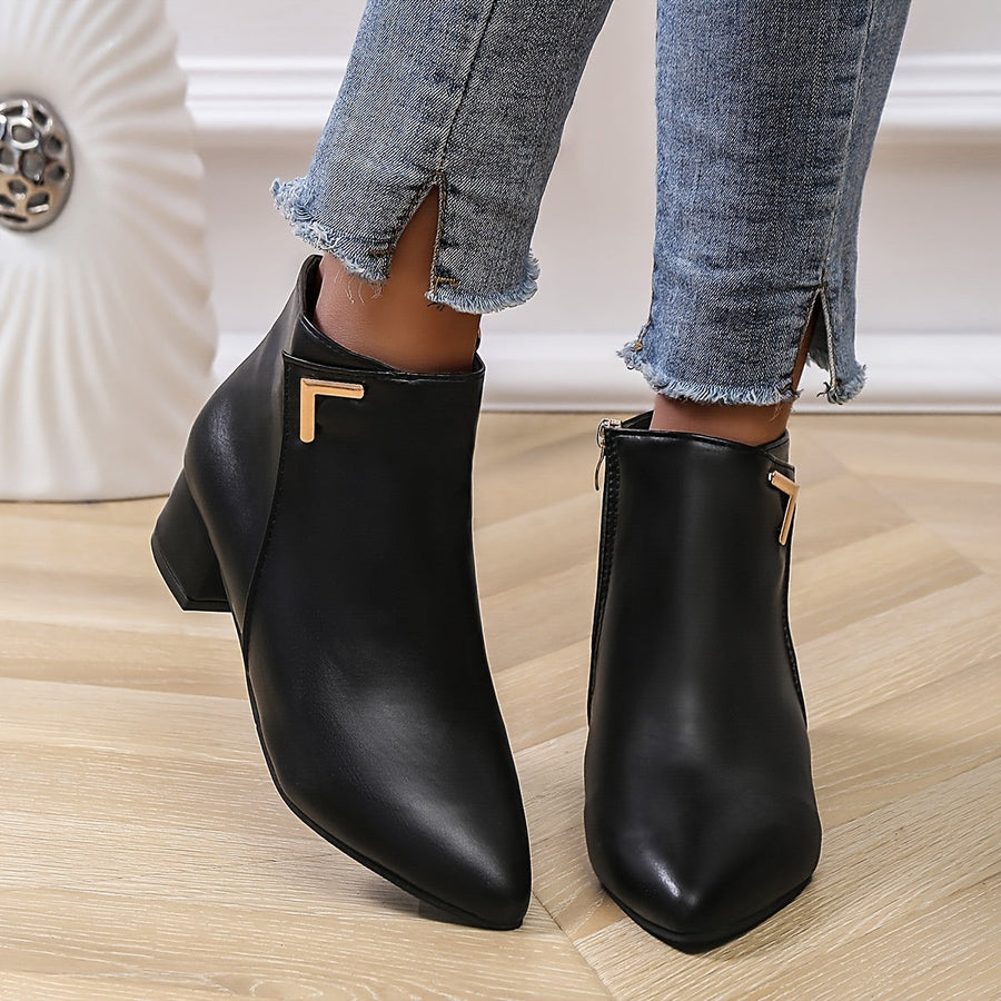 Fiona | Women’s Trendy Pointed Toe Block Heel Boots