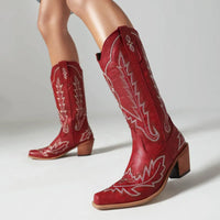 April | Women’s Summer Embroidered Knee-High Boots