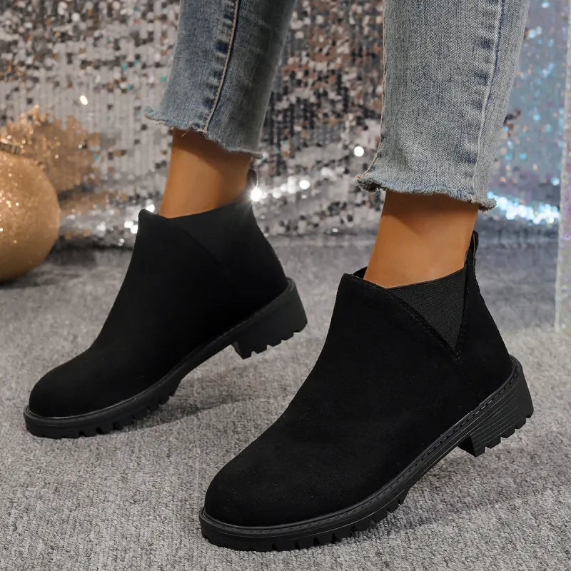 Kimberly | Women’s Chunky Heel  Low-Cut Boots