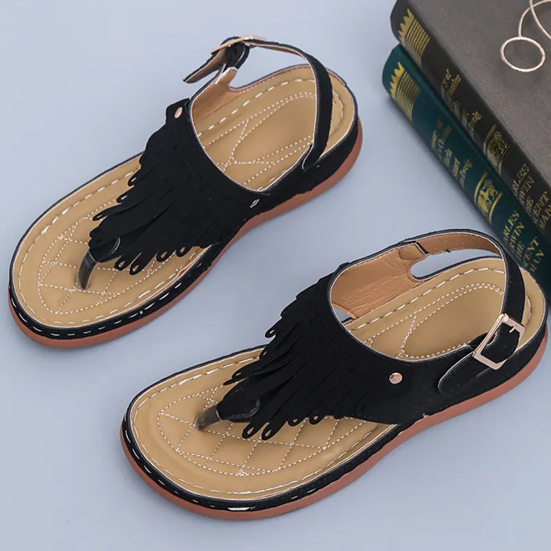 Naomi | Women’s Roman Thong Wedge Sandals