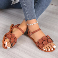 Valentina | Women’s Retro Floral Flat Sandals