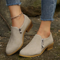 Lorette | Orthopedic Chunky Square Heel Short Boots