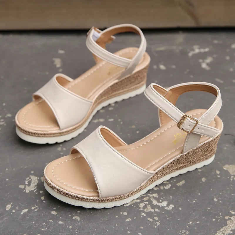 Bianca | Women’s Buckle Wedge Sandals