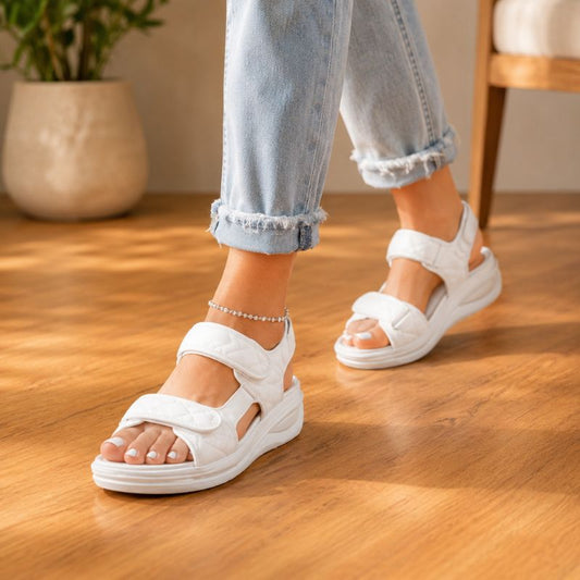 Orthopedic Platform Slide Sandals - Adjustable Double Strap Design