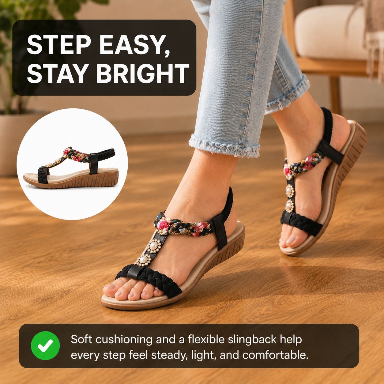 Maya | Women’s Bohemian Braided Sandals