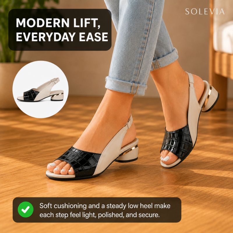 Orthopedic Soft Leather Wedge Sandals - Croc Pattern Peep-Toe Design