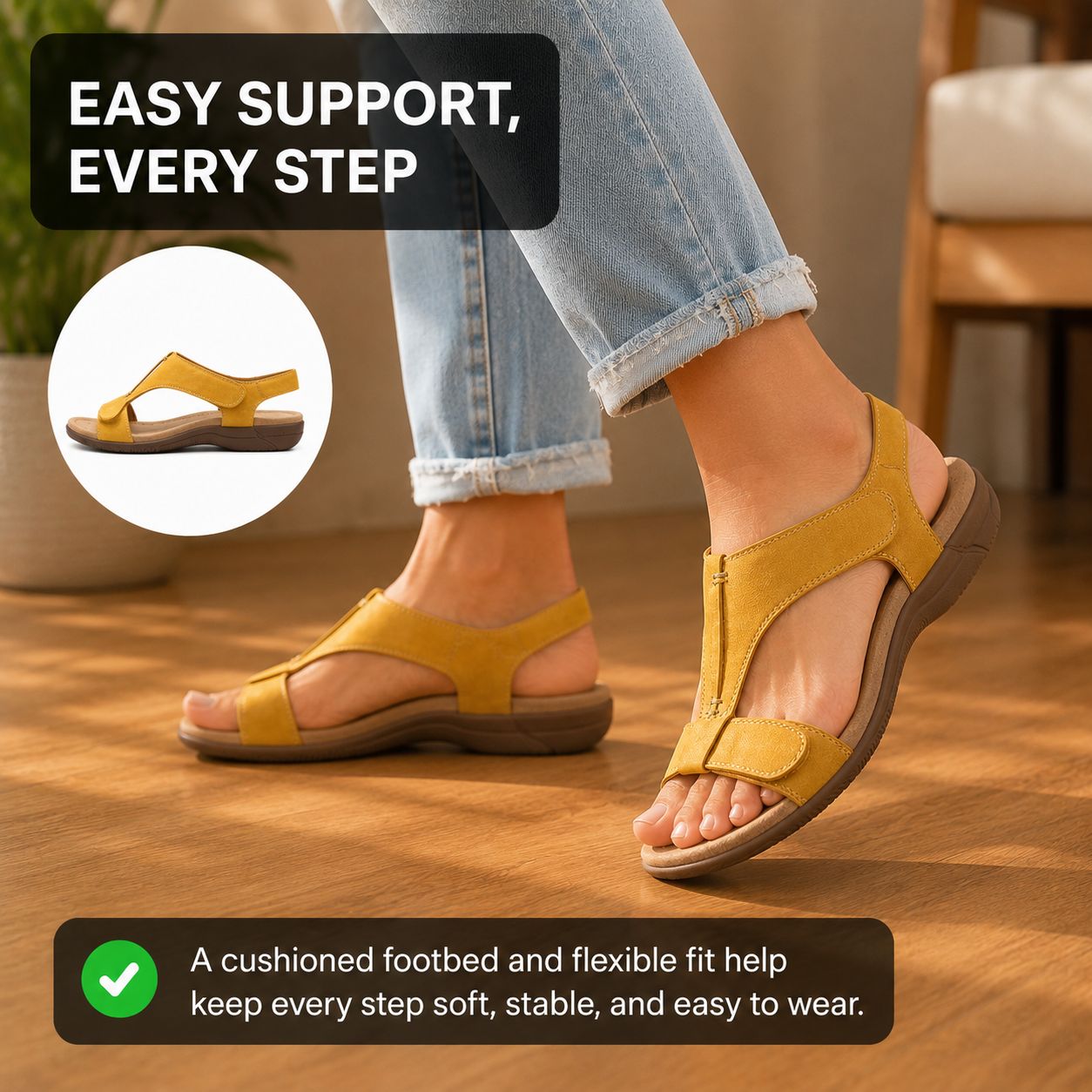 María José® | Orthopedic Leather Sandals