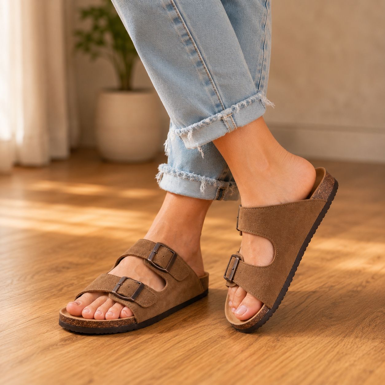 Hilary® | Cork Heel Sandals