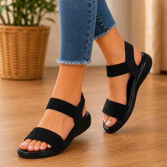 Nadia | Orthopedic Color-Block Elastic Flat Sandals