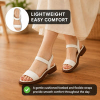 Juliette | Orthopedic Flat Soft Sole Leather Sandal