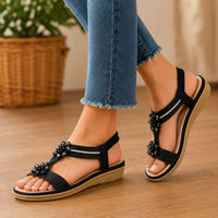 Rosie | Orthopedic Boho Flower Rhinestone Sandals
