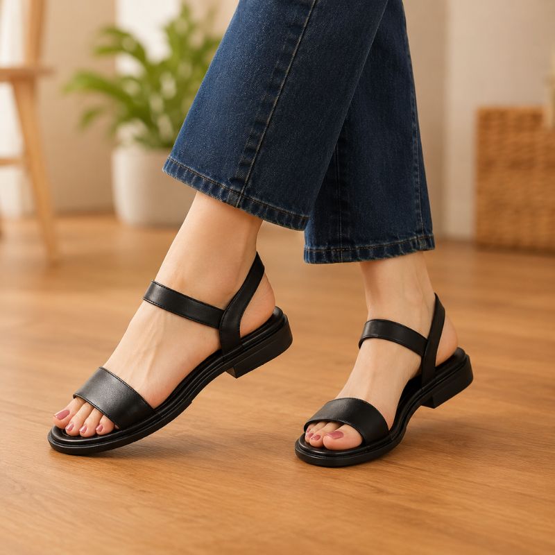 Juliette | Orthopedic Flat Soft Sole Leather Sandal