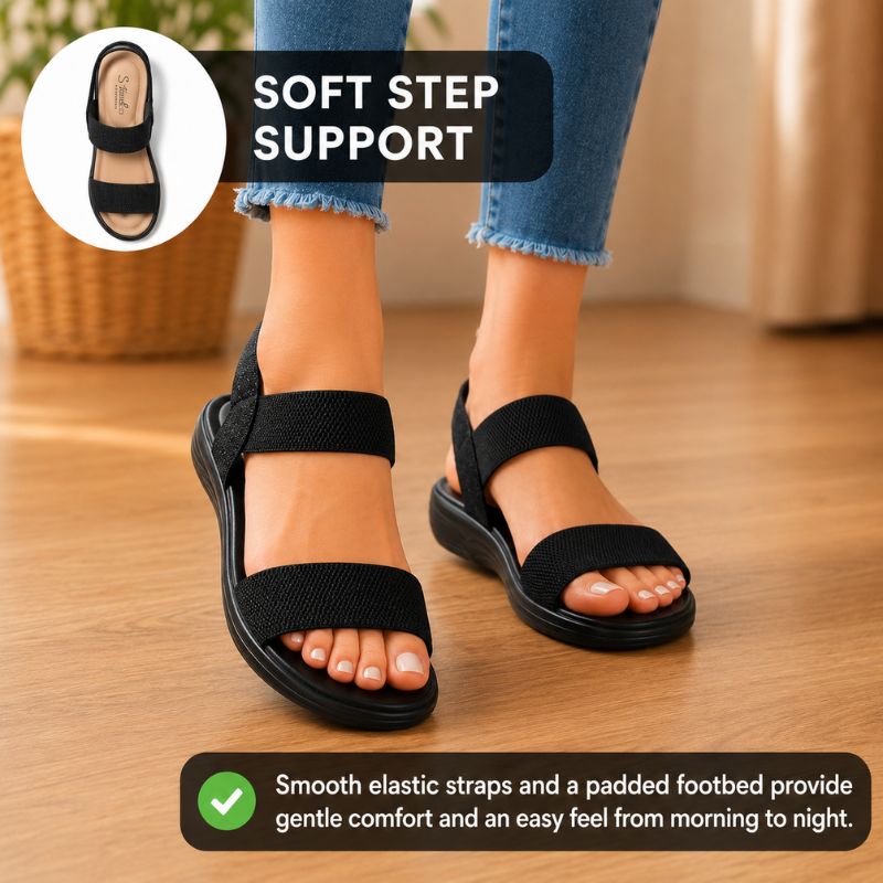 Nadia | Orthopedic Color-Block Elastic Flat Sandals