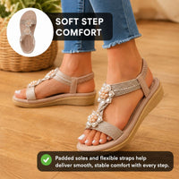 Rosie | Orthopedic Boho Flower Rhinestone Sandals